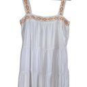 Blue Rain women's medium fully lined white tribal embroidered flowy summer dress Photo 6