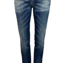 Kimberly Reign Blue  Faded Low Rise Distressed Skinny Ankle Crop Denim Jeans 29R Photo 0