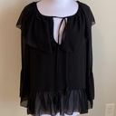 Rebecca Minkoff Black Chiffon Patti Blouse Photo 0