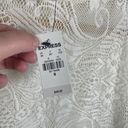 EXPRESS NWT  Lace Mock Neck Long Sleeve Sheer Top in Ivory Size M Photo 8