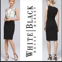 White House | Black Market  Graphic Sleeveless Sheath dress Size 2P Black & Ecru Photo 1