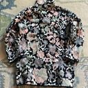 Pink Ripple Floral Turtle Neck Sweater Size L Photo 0