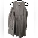 Daisy Street ASOS  Tie Sleeve Mini Smock Dress in Micro Check SZ Med Streetwear Photo 3