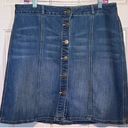 Est. 1946  Demin Women's Button Front Demin Skirt Size 14 19" Long x 17" Waist‎ Photo 0