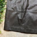 Catherine Malandrino  Faux Leather Zip Pencil Skirt Dark Chocolate Brown Size 2 Photo 3