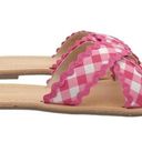 Draper James NIB  Piper Flat Sandals in Raspberry Pink Gingham Women's Size 8 Photo 9