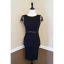 Krass&co NEW London Dress  ModCloth Black Lace Cap Sleeves Bow Belt Pinup Style Dress 4 Photo 4