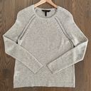 BCBGMAXAZRIA 100% Cashmere Long Sleeve Crew Neck Sweater Light Grey Extra Small Photo 4