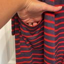 LuLaRoe  Red & Blue Striped Sarah Duster Open Cardigan Photo 1