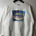 Hanes Las Vegas Crewneck Sweatshirt Vintage 90s White Medium M Photo 10