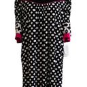 Tiana B  Dress Short Sleeve Knee Length Shift Black White Pink Trim Dress Size 18 Photo 11