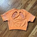 Gymshark  Ultra Seamless Crop Top Neon Orange Sz S Photo 10