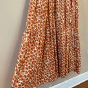 Lulus Orange Floral  Tiered Maxi Dress Size M NWT Photo 4