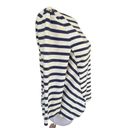 Veronica Beard  Nautical Stripe Top With Shoulder Lace Up Detail M Photo 2