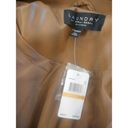 Laundry by Shelli Segal  Women's Brown Faux Leather Blazer Jacket S Photo 4