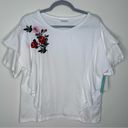 Abound White Rose Embroidered Blouse Size Medium NWT Photo 0