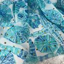 Lilly Pulitzer  scarf blue sea urchins gold sequins fringe wrap sarong wrap Photo 1