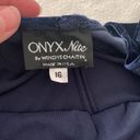 Onyx Vintage womens large xl blue velour maxi glitter starburst  starlet navy Photo 2