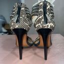 L.A.M.B. Fernley Black/White Snake-print Stilettos Photo 5