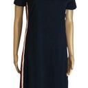 Tommy Hilfiger  Embroidered Logo Blue Casual Tee Shirt Mini Dress Womens Small Photo 2