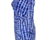 Bar III  Faux Wrap 3/4 Sleeve Bodycon Faux Wrap Knee Length Dress Blue Size Small Photo 4