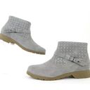 Teva  Delavina Waterproof Leather Perforated Ankle Booties Grey Size 9.5 Photo 0