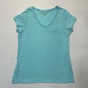 Eddie Bauer  V-neck Pocket T-shirt Size Large light blue aqua short sleeve tee Photo 6