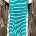 Loft Ann Taylor XS NWT  Green Striped Tank Top White Sleeveless Shirt Blouse Photo 0