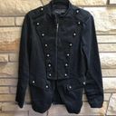 Tripp NYC Vintage  Goth Military Band Steampunk Jacket Size Skull Button Black XS Photo 12