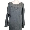 DKNY DNKY Jeans Womens Grey Sequin Accent Long Sleeve 100% Cotton Shirt Size M Medium Photo 0