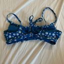 Daisy Blue  Print Target Bikini Top Photo 1