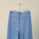 Loft [] Periwinkle Blue Palmer Wide Leg Patch Pocket High Rise Twill Pants Sz 16 Photo 3