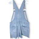 Gap  Distressed Light Wash Slouchy Fit 100% Cotton Denim Overall Shorts Photo 2