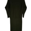 None Ribbed green fitted blouson dress size M Photo 2