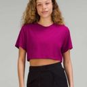 Lululemon Cates Crop Tee- Magenta Purple Photo 0