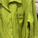 cj banks  3/4 sleeve button down shirt chartreuse green size X (14W) Photo 2