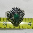 Onyx Natural Green  Sterling Silver Gemstone Ring No Stamp Ring size - 8 Photo 2