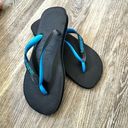 Havaianas  Logo Filete black and blue flip flops Photo 0