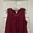 Carmen Marc Valvo Carmen by  Maroon Sleeveless Blouse 2X Photo 5