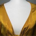 Wilfred Vivi Blouse Satin Wrap Around Jacquard Plunge Balloon Sleeve Sz Small Photo 3