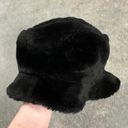 Old Navy  Black Faux Fur Chunky Bucket Hat Photo 0