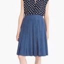 J.Crew NWT  Double Pleated Midi Blue Polka Dot Skirt size 12 Photo 1