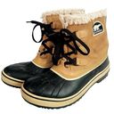 Sorel  Brown and Black Suede Snow Boots Size 7 Photo 0