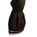 Sans Souci  Black Gold strapless Molded Mini Dress Photo 1