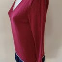 Brooks Brothers 346  burgundy colorblock merino wool medium sweater Photo 4