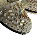 Brian Atwood  Hartwell Jewel Embellished Slip On Espadrille Loafers 10 Photo 4