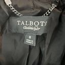 Talbots  Size 8 Black White Tweed Double Breasted Cropped Blazer Jacket Wool Photo 5