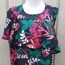 Isabel Maternity floral asymmetrical flounce top Photo 3