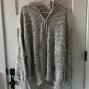 Aerie Gray Quarter Zip Sweater Photo 0