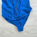 No Boundaries  Juniors Large 11-13 Rib Zip Front One Piece Swimsuit Photo 3